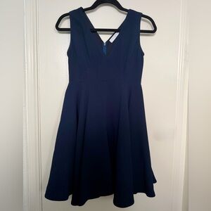 Chic Navy Sleeveless Mini Dress